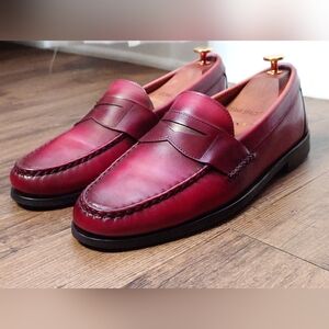 Allen Edmonds Walden Penny Loafers 10.5 D Oxblood Leather Slip On Dress Shoes
